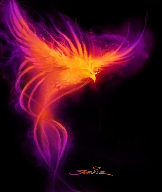 Flame Phoenix — Purple
