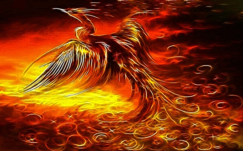 flame phoenix rising