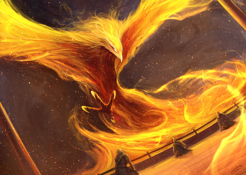 flame phoenix rising