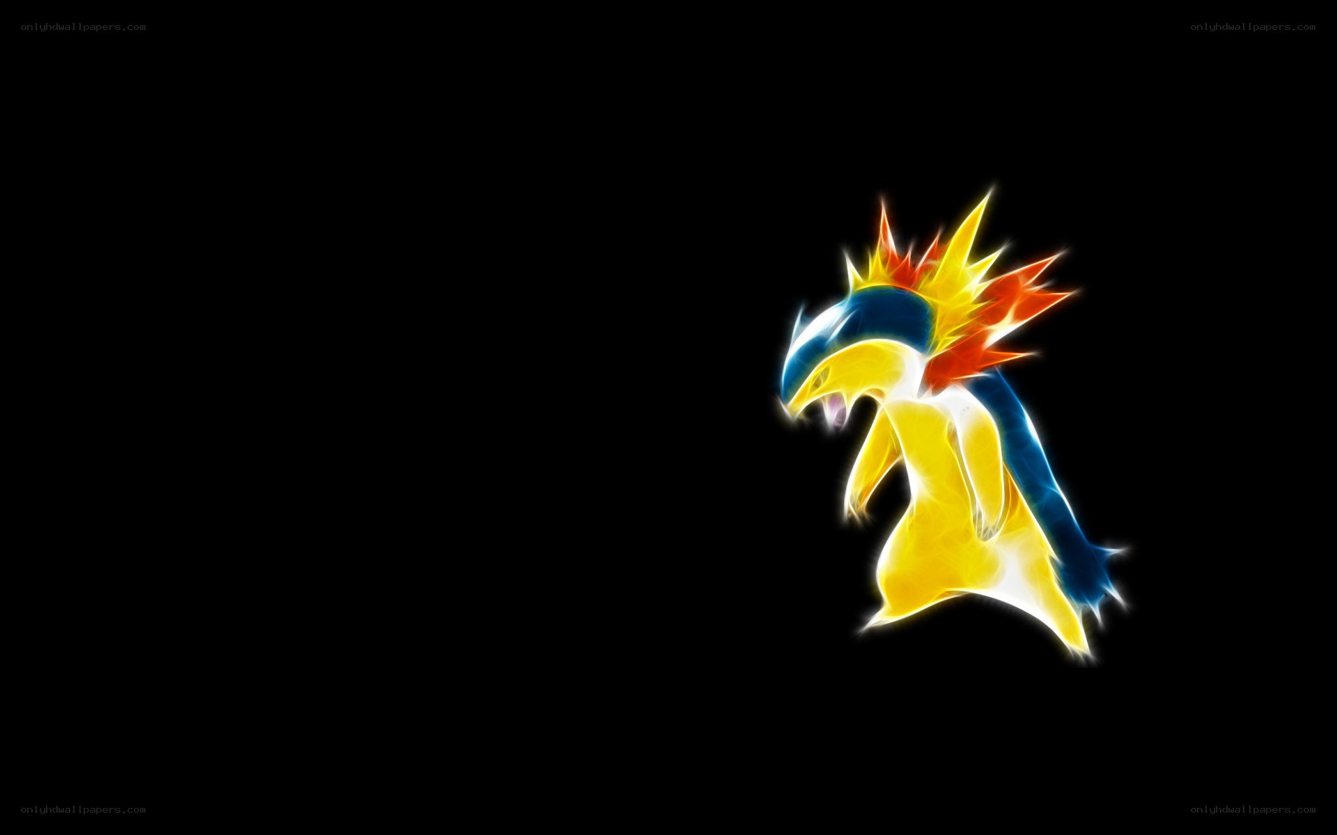 Flame Pokémon on black