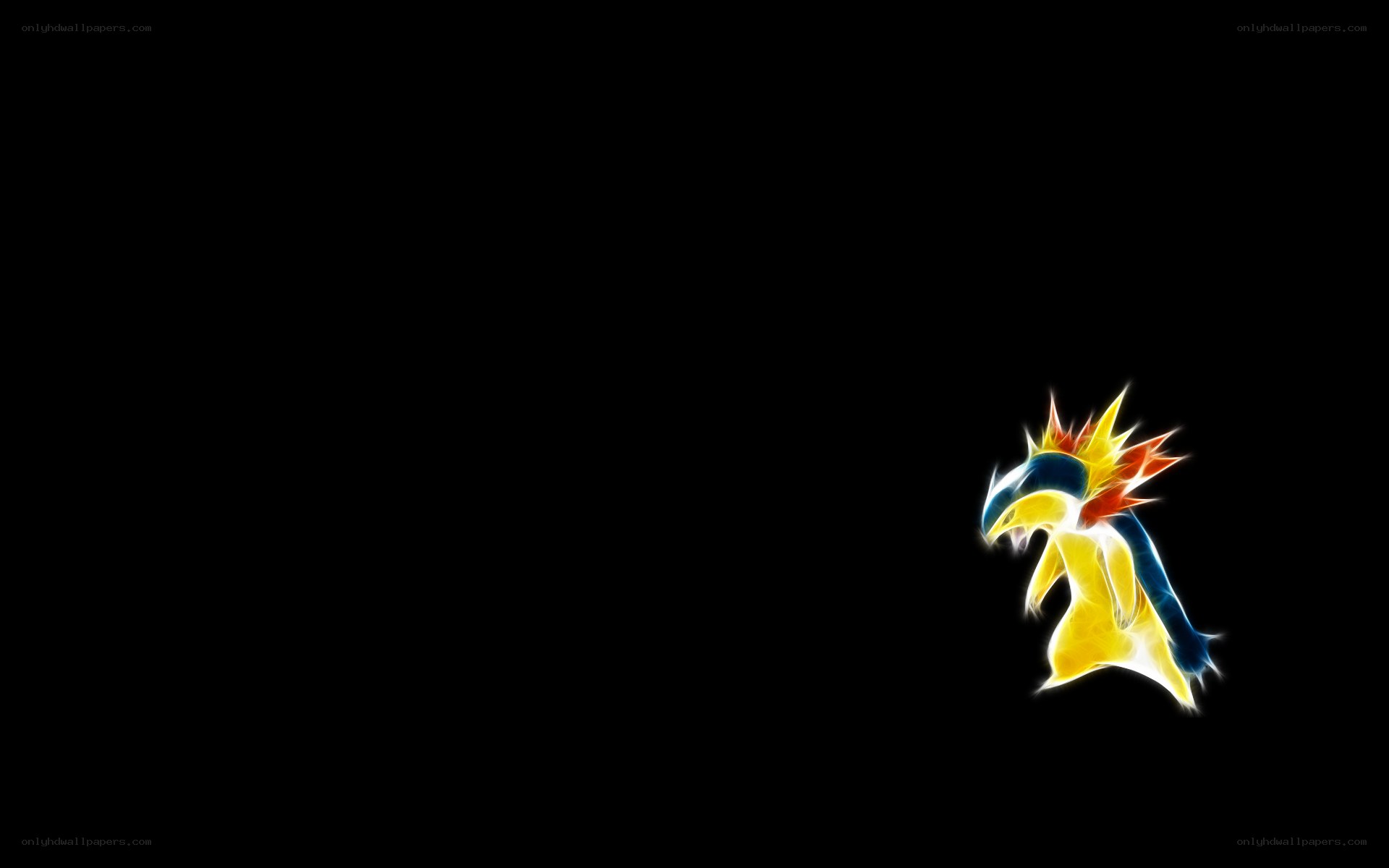 Flame Pokémon on black