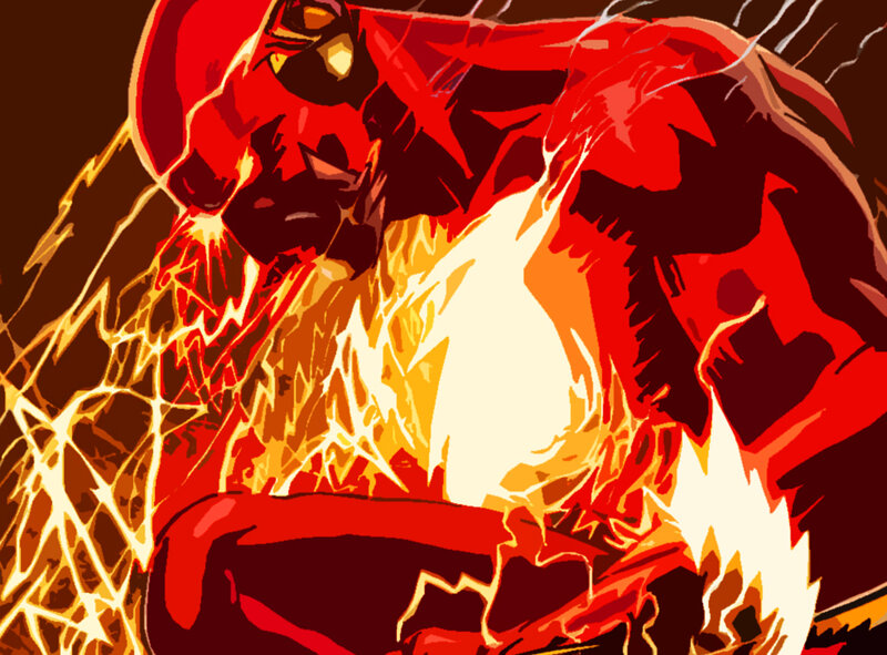 flame-powered superhero