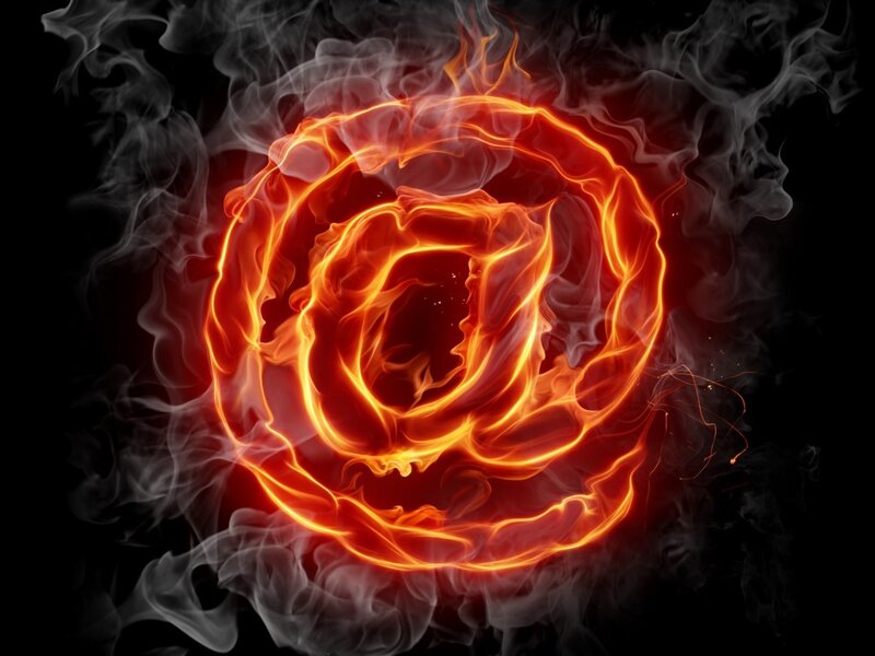 Flame Ring with Smoke