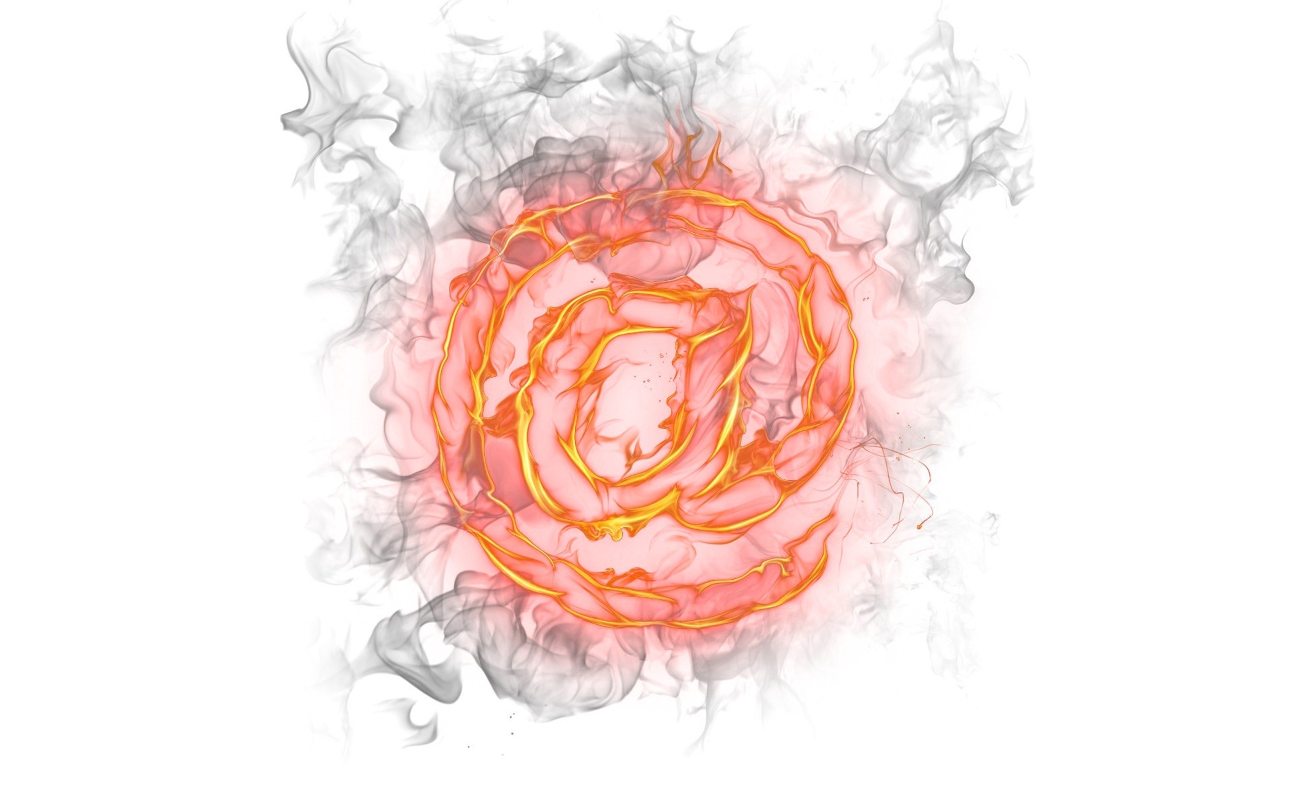flame rose with smoke