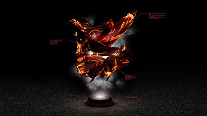 flame sculpture on pedestal