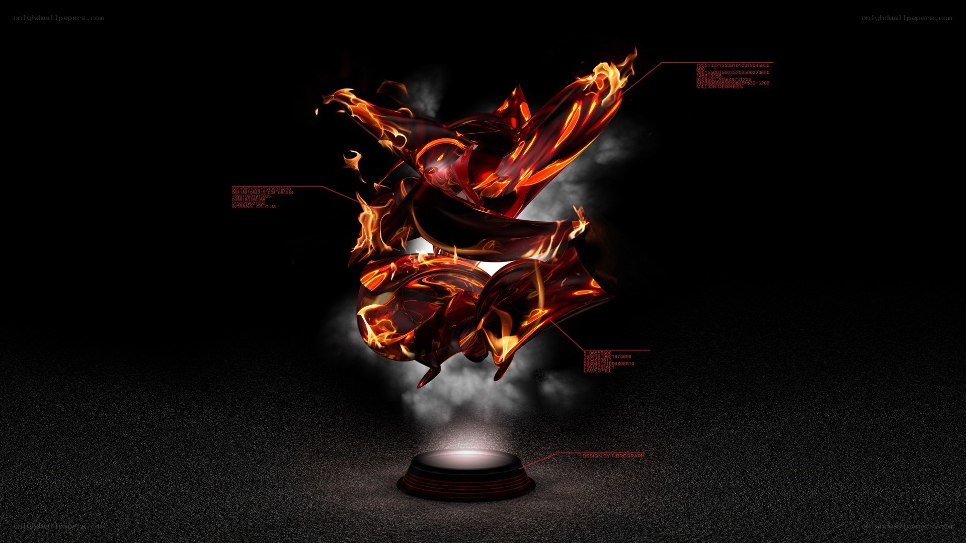 flame sculpture on pedestal