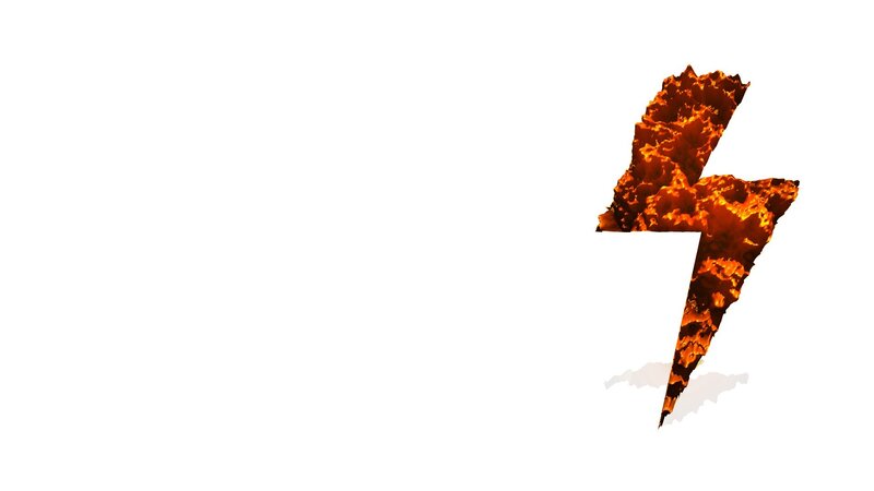 Flame-shaped Lightning Bolt