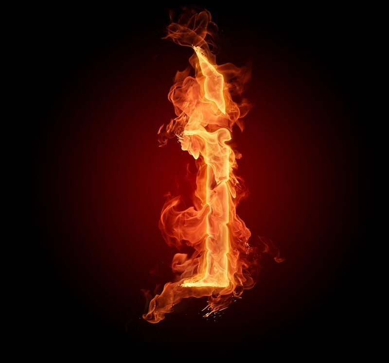 flame shaped like a person