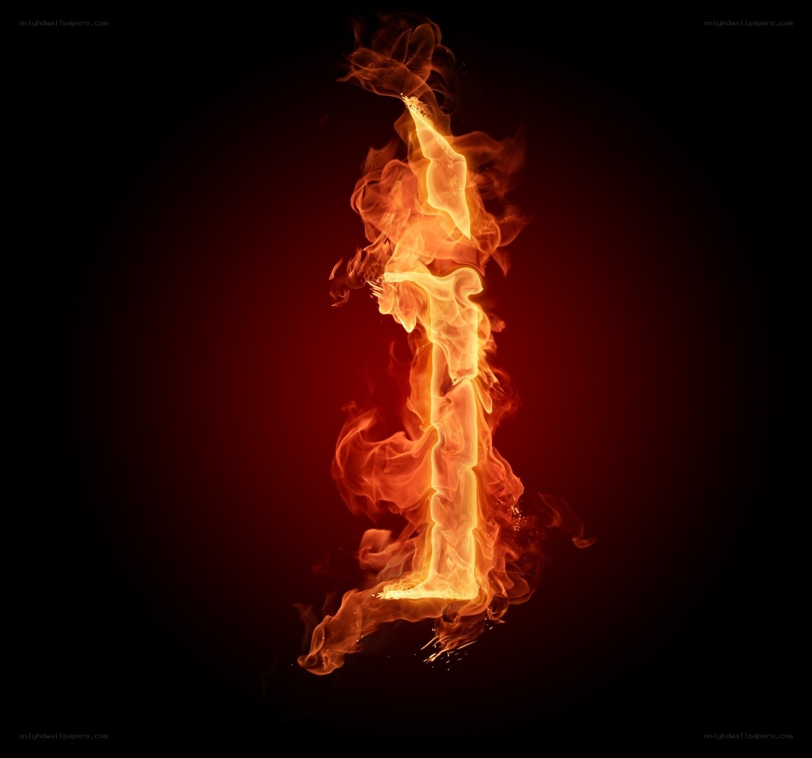 flame shaped like a person