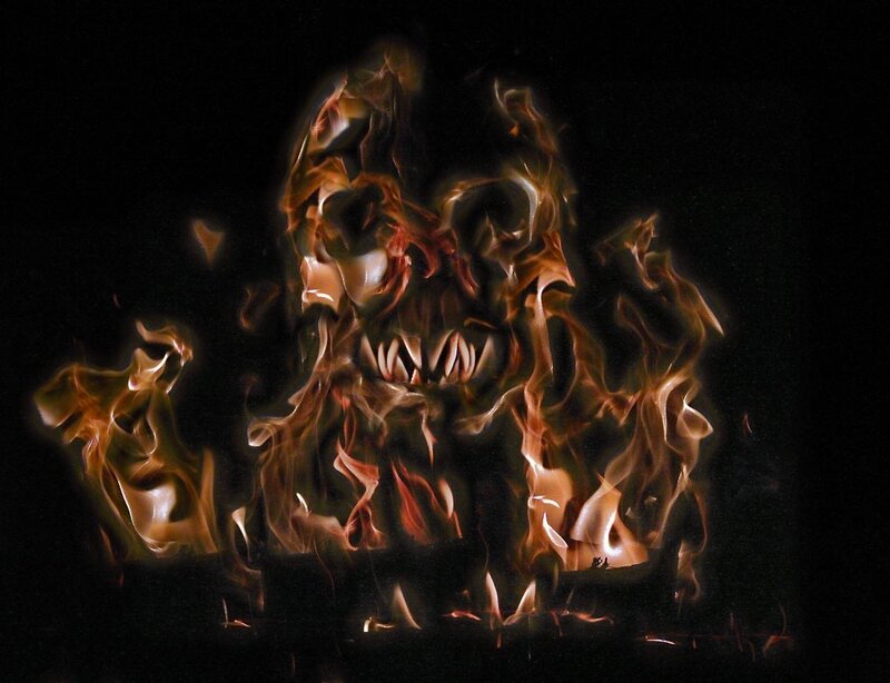 flame skull creature