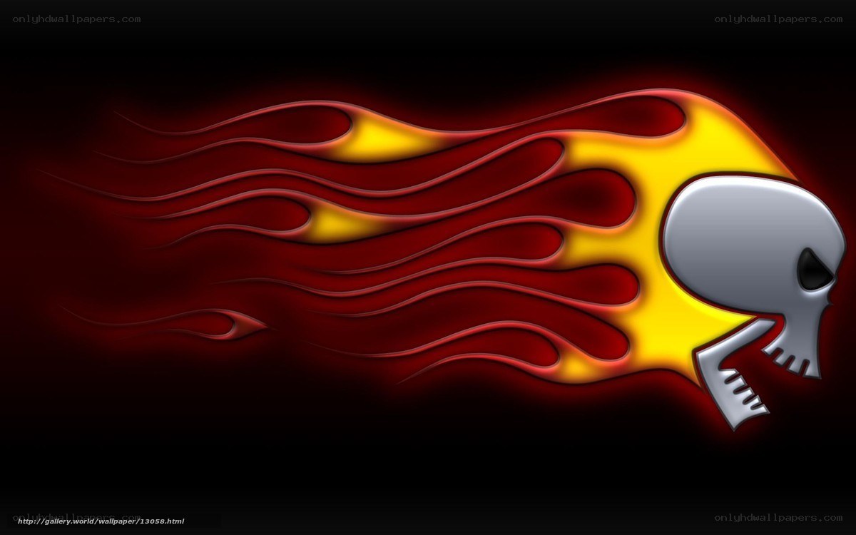 flame skull design