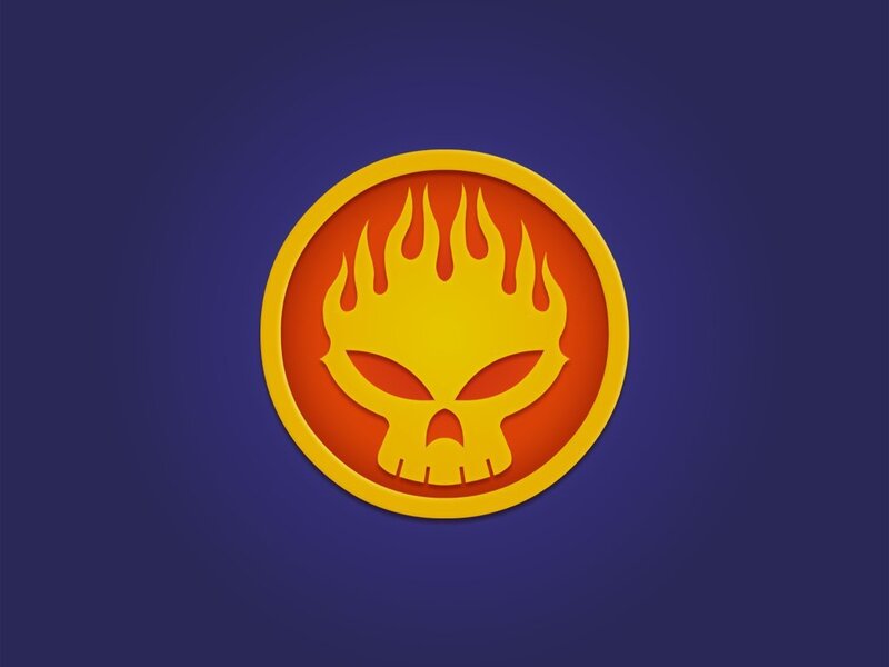flame skull emblem