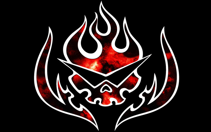 Flame Skull Emblem — Black, Dramatic