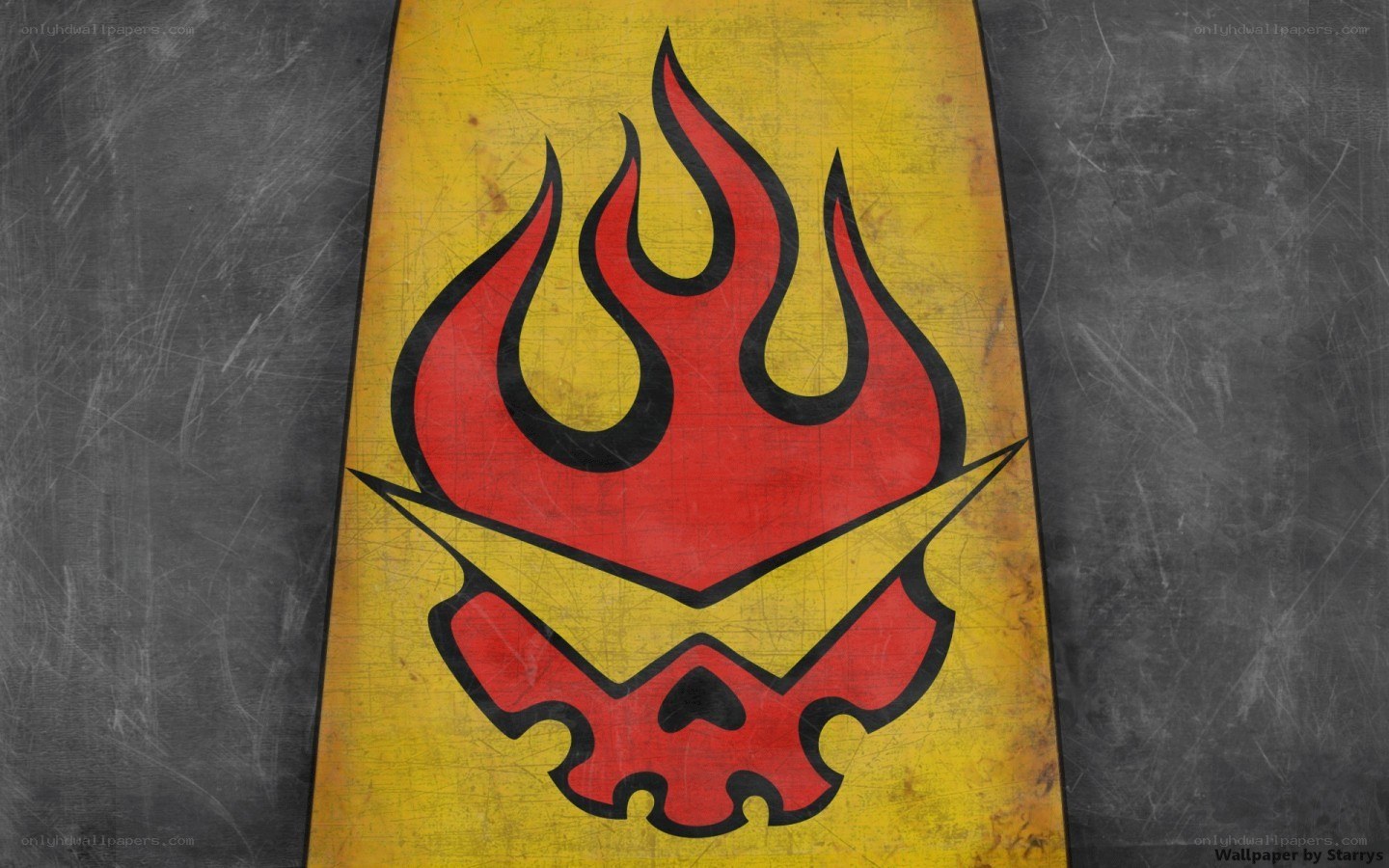 flame skull emblem