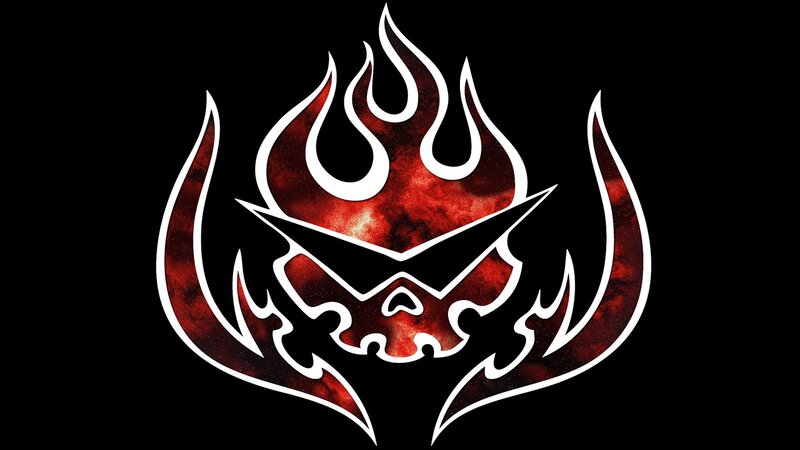 Flame Skull Logo — Black, Dramatic