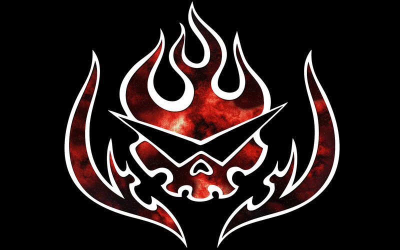 flame skull logo design