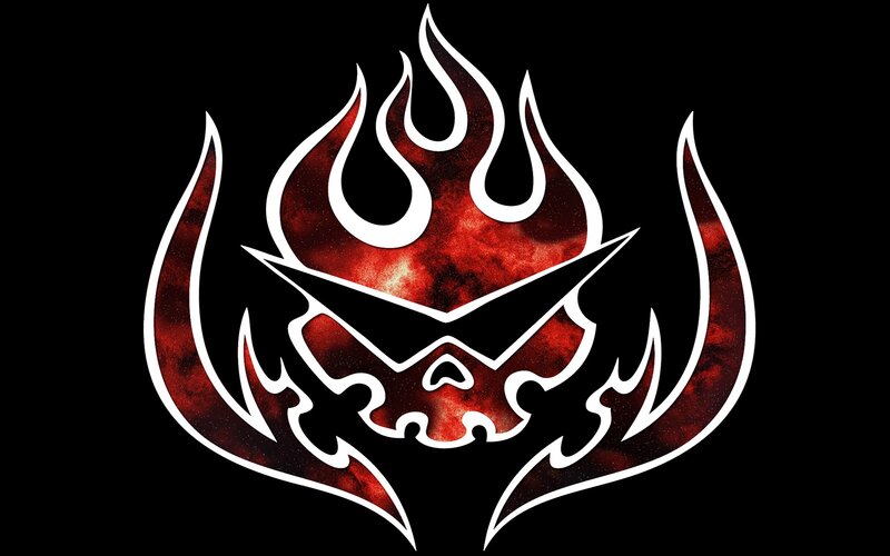 Flame Skull Symbol — Black