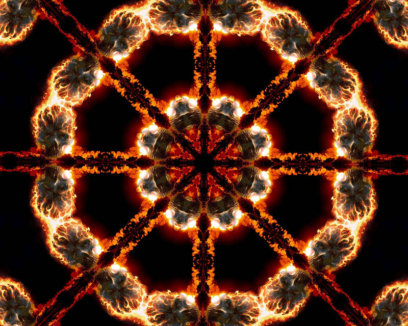 Flame Skulls Mandala