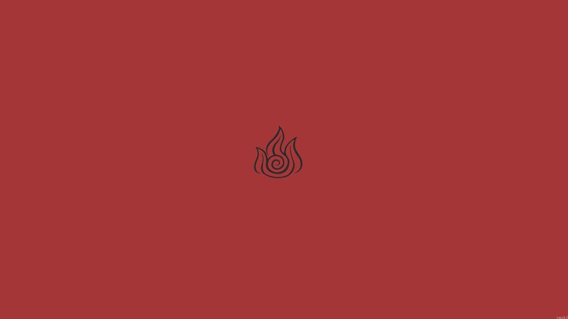 Flame Symbol — Red, Minimalist