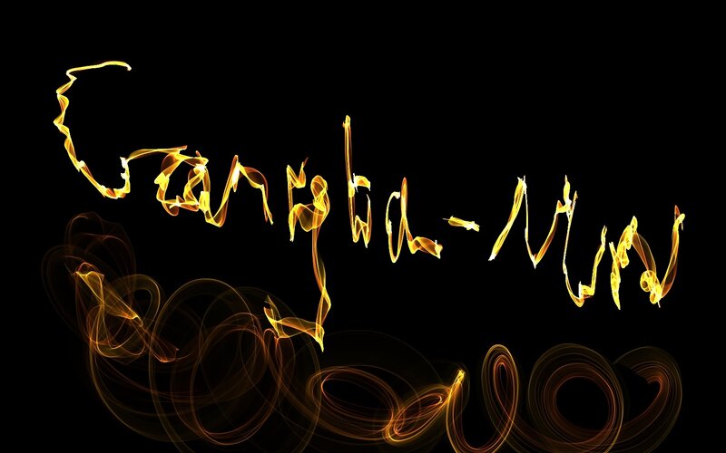 Flame text art