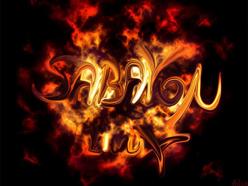 flame text design