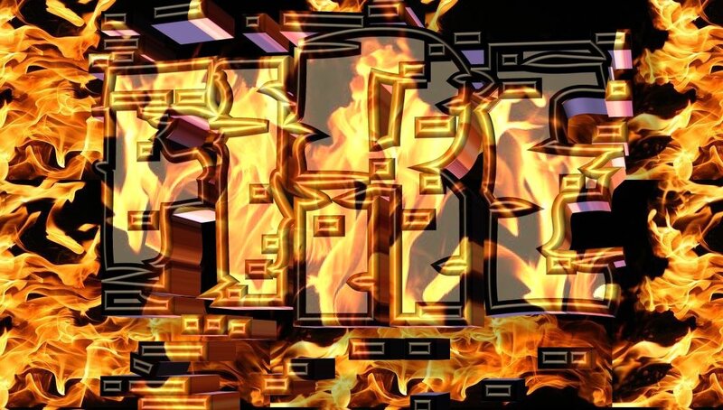 Flame Text Effect — Orange