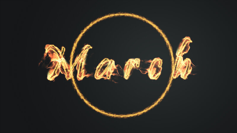 Flame Text Logo — Black