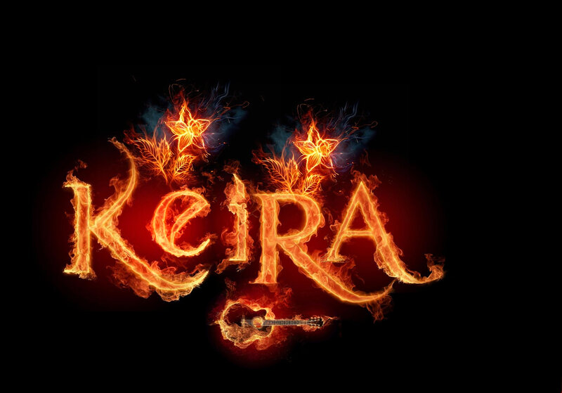 flame text logo