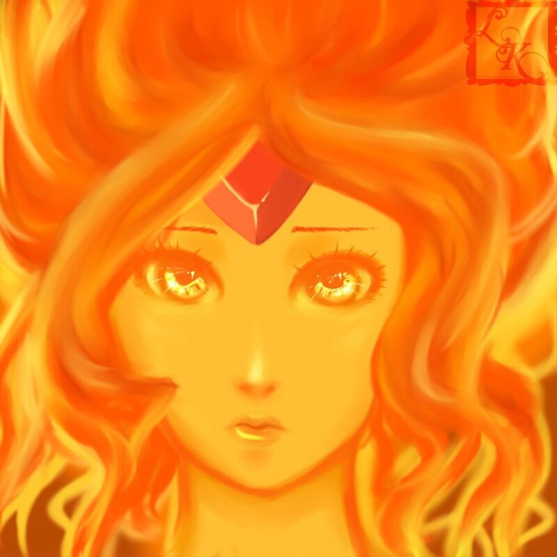 Flame-themed Character — Orange