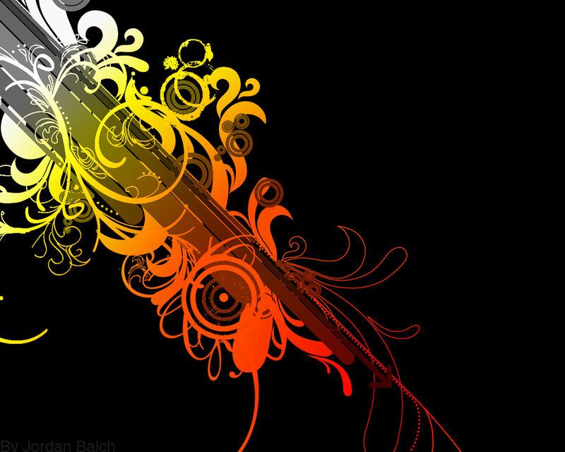 Flame-themed Guitar