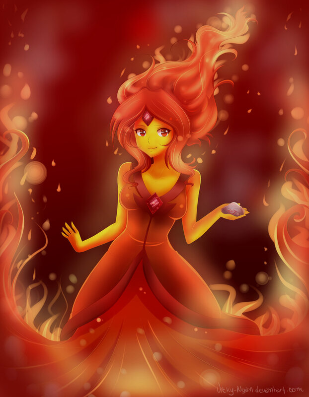 Flame-themed Woman