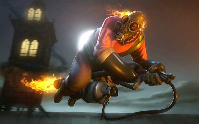 Flame-throwing Character
