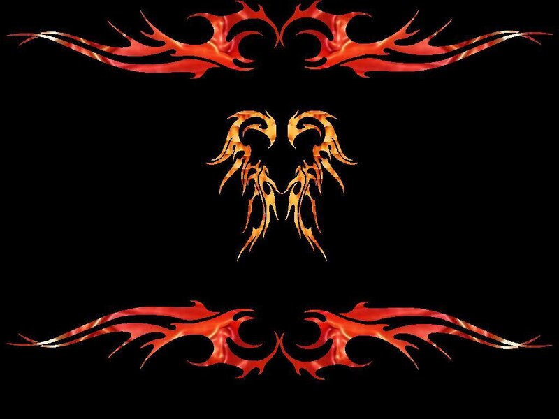flame tribal design