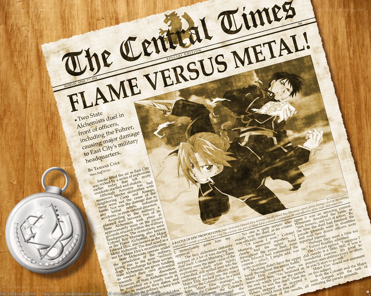 Flame Versus Metal newspaper