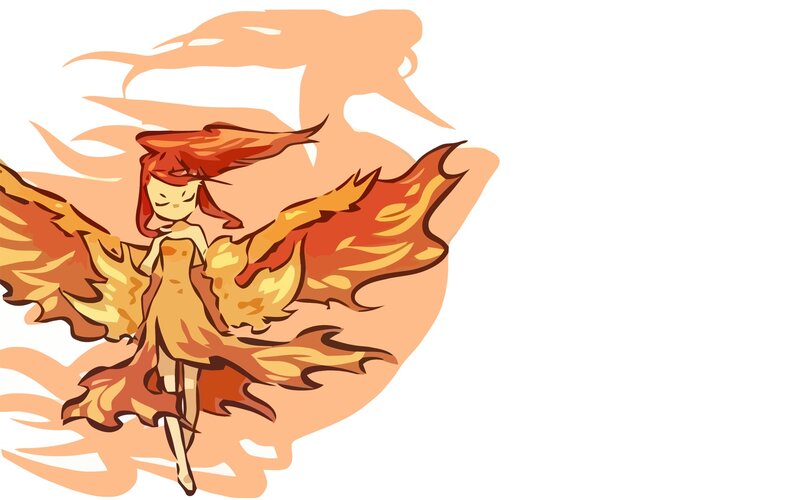 flame-winged angel character
