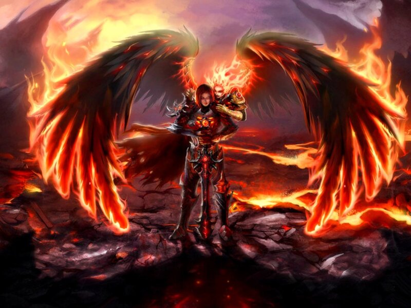 Flame-winged Warrior — Red