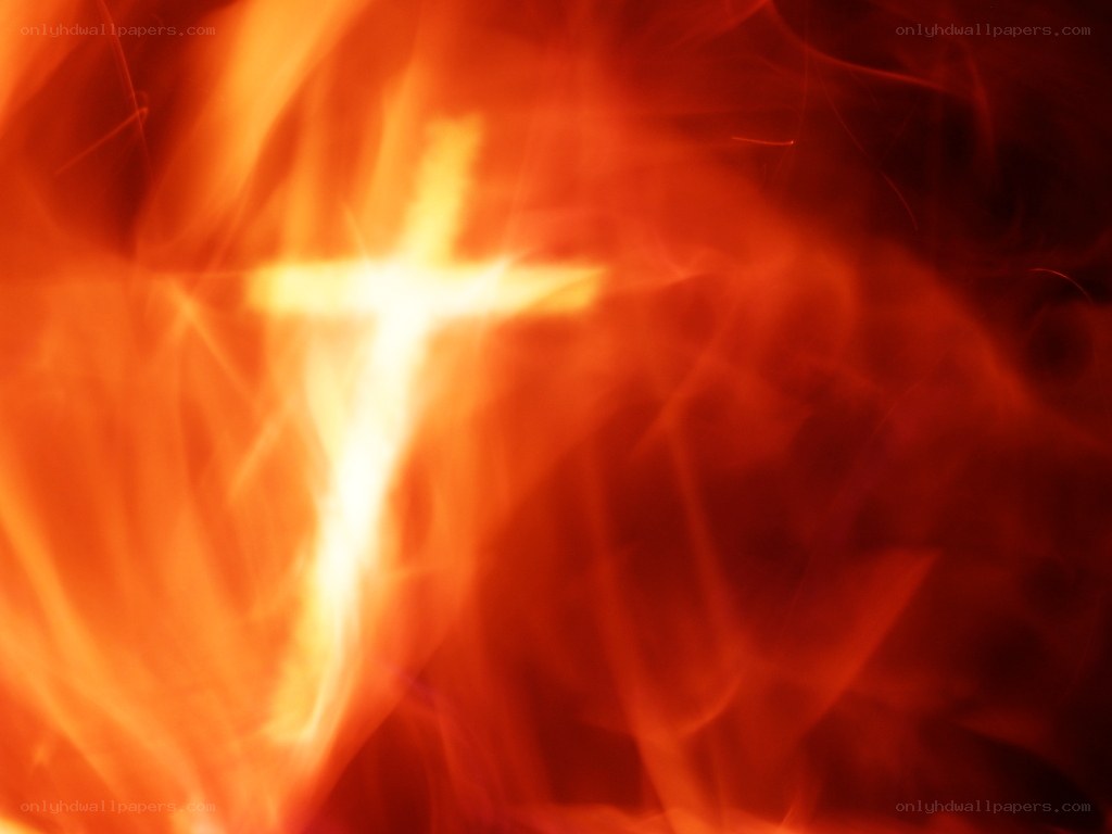 flame with cross symbol