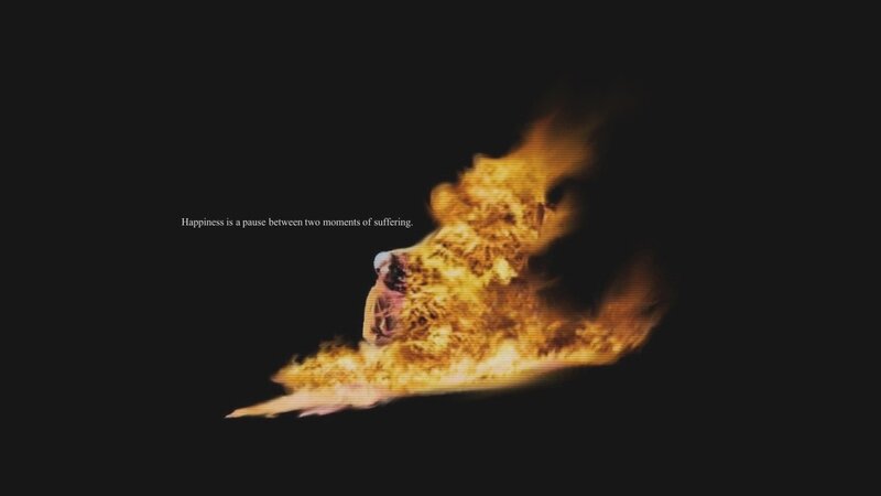 Flame with quote