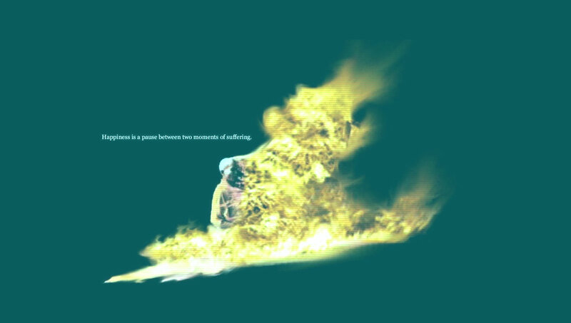 flame with quote