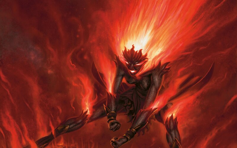 Flame-wreathed Demon — Red