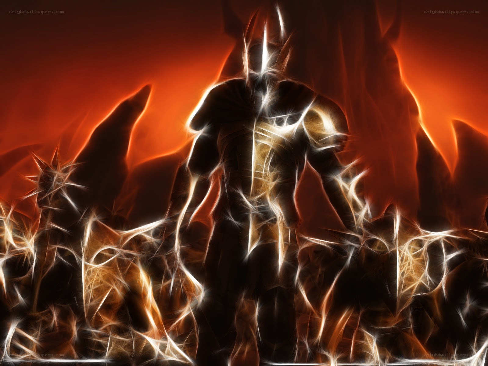 flame-wreathed warrior figure
