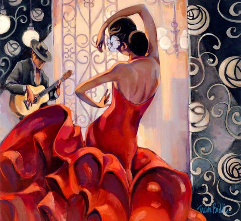 Flamenco Dancer and Guitarist