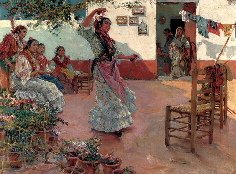 Flamenco Dancer in Courtyard