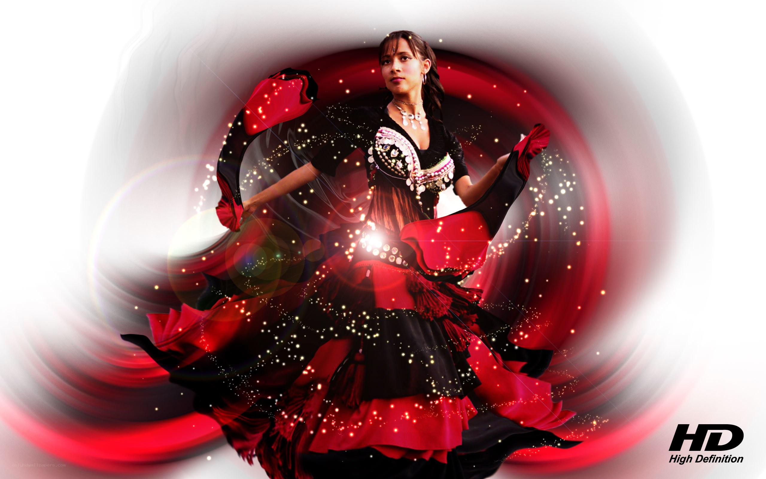 flamenco dancer in motion