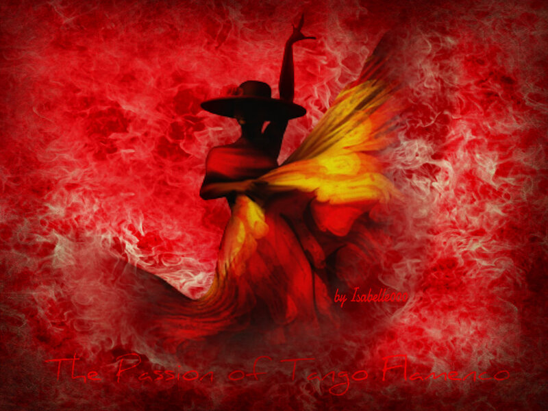 Flamenco Dancer — Red, Dramatic