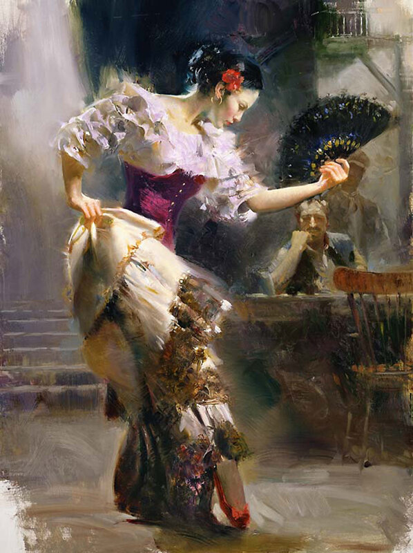 Flamenco Dancer — White