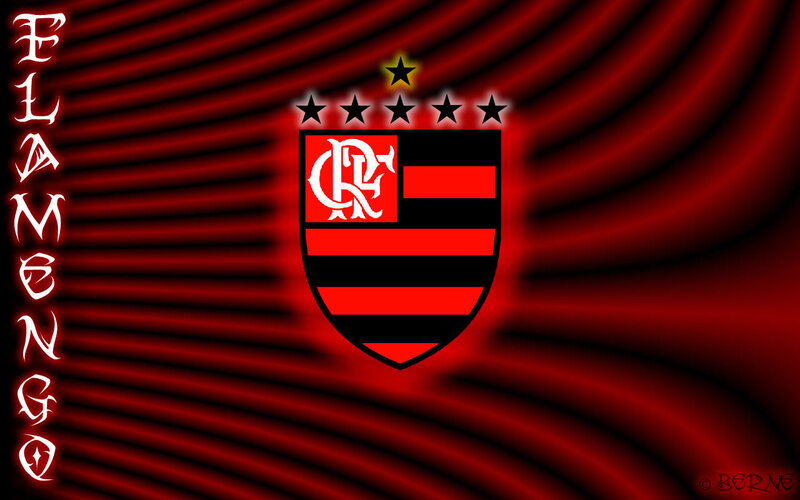 Flamengo Crest on Red Background