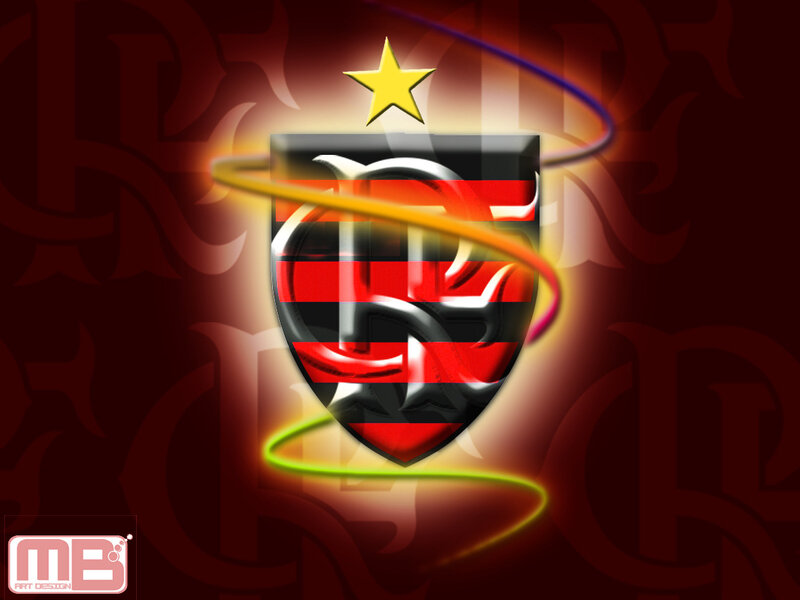 Flamengo crest with glowing effects