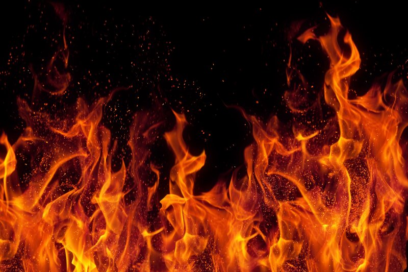 Flames and Embers — Orange, Intense, Photograph