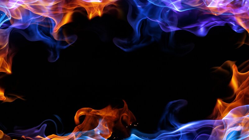 Flames and Smoke — Blue, Dramatic